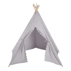 Little Green Sheep The Little Green Sheep Children's Teepee Play Tent - Grey