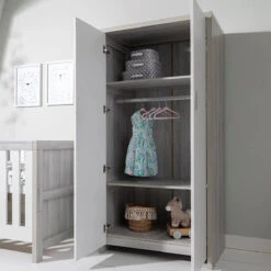 Tutti Bambini Tutti Bambini Modena 3 Piece Nursery Furniture Set With Cot Bed, Dresser & Wardrobe - White & Grey Ash -Push Chair Expert Sales 037rs2 4611 2