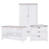 Tutti Bambini Tutti Bambini Verona 3 Piece Nursery Furniture Set With Cot Bed, Dresser And Wardrobe - White / Oak 2 Tutti Bambini Tutti Bambini Verona 3 Piece Nursery Furniture Set With Cot Bed, Dresser And Wardrobe - White / Oak -Push Chair Expert Sales 042RS21135