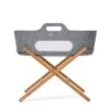 Snuz SnuzBaskit Dark Grey Moses Basket & Natural Stand