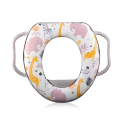 Lorelli Lorelli Soft Toilet Training Seat With Handles - Grey Animals