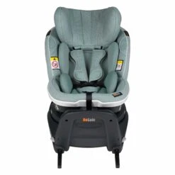 BeSafe BeSafe IZi Turn Rotating Car Seat - Sea Green Melange -Push Chair Expert Sales 11007222 besafe izi turn i size sea green melange front 02