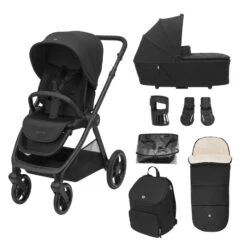 Maxi-Cosi Maxi Cosi Oxford Essential Bundle With Accessories - Twillic Black