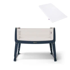Snuz SnuzPod Studio Co-Sleeper Bedside Crib & Mattress - London Navy