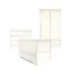 Mamas & Papas Mamas & Papas Oxford 3 Piece Nursery Furniture Set With Cot Bed, Dresser And Wardrobe - White -Push Chair Expert Sales 3 set