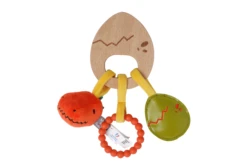Little Big Friends Little Big Friends Wooden Baby Rattle - Dino