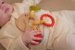 Little Big Friends Little Big Friends Wooden Baby Rattle - Dino -Push Chair Expert Sales 304850 4 life