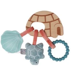 Little Big Friends Little Big Friends Wooden Baby Rattle - Ocean