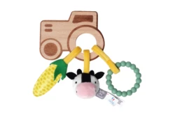 Little Big Friends Little Big Friends Wooden Baby Rattle - Farm