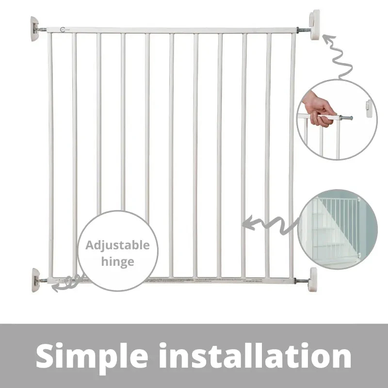 Callowesse Callowesse Metal Screw Fitted Baby Stair Gate W76-81cm - White Callowesse Callowesse Metal Screw Fitted Baby Stair Gate W76-81cm - White -Push Chair Expert Sales 4 3 png