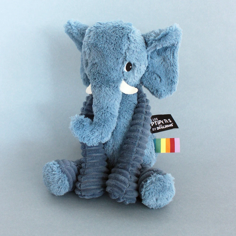 Les Ptipotos Les Ptipotos Plush Cuddly Toy: Eddie the Elephant - Blue Les Ptipotos Les Ptipotos Plush Cuddly Toy: Eddie The Elephant - Blue -Push Chair Expert Sales 4897018366770 1