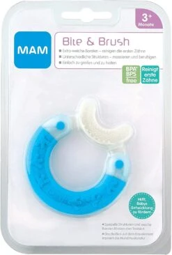 MAM MAM Bite & Brush Teether Ring - Blue -Push Chair Expert Sales 61SOKahAkdS. AC SL1500