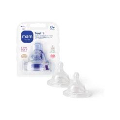 MAM MAM Slow Flow Teats (Size 1 / 0 Months +) - 2 Pack