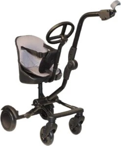 Roma Roma Uptown Rider Universal 4 Wheel Ride On Toddler Seat & Steering Wheel - Black