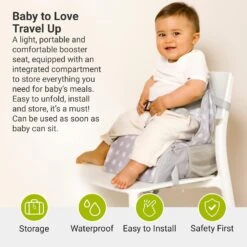 Baby To Love Baby To Love Travel Up Backpack Chair & Booster Seat - White Stars -Push Chair Expert Sales 81nlgjG1CML. AC SL1500
