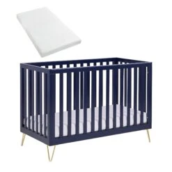 Babymore Babymore Kimi Mini Cot Bed – Midnight 9 Babymore Babymore Kimi Mini Cot Bed – Midnight -Push Chair Expert Sales Babymore Kimi Midnight Blue cotbed premium pocket sprung mattress