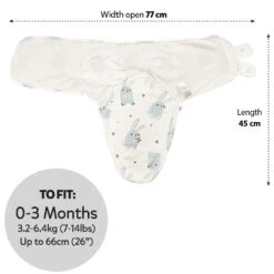 Callowesse Callowesse Newborn Baby Swaddle 0-3 Months – Bunny Buddies -Push Chair Expert Sales Bunny buddies dimensions open png