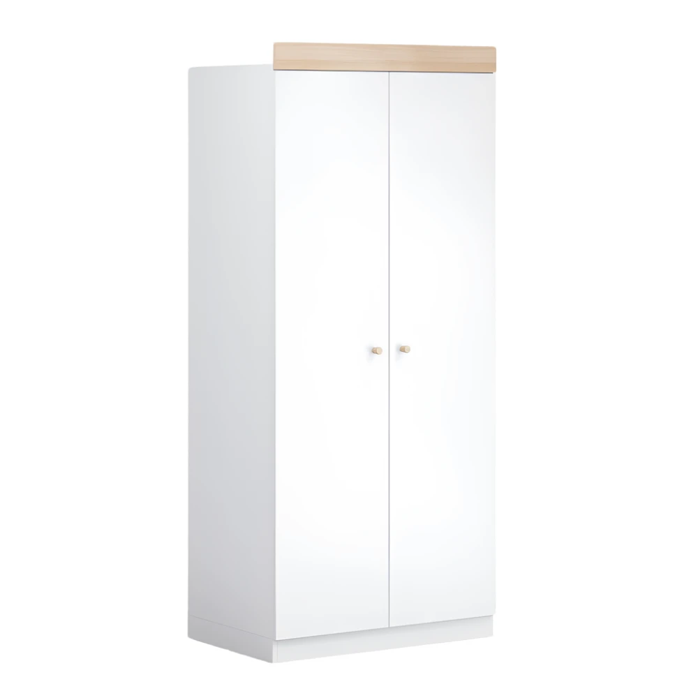 Little Acorns Little Acorns Burlington Double Nursery Wardrobe – White / Oak Little Acorns Little Acorns Burlington Double Nursery Wardrobe – White / Oak -Push Chair Expert Sales Burlington Wardrobe Closed JPG