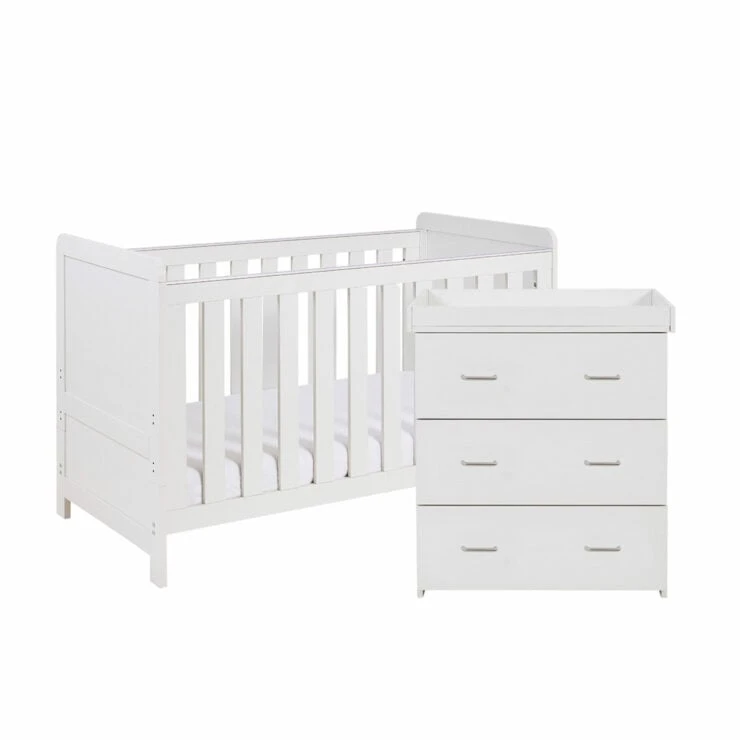 Babymore Babymore Caro 2 Piece Nursery Furniture Set with Cot Bed & Dresser - White Wash Babymore Babymore Caro 2 Piece Nursery Furniture Set With Cot Bed & Dresser - White Wash -Push Chair Expert Sales Caro 2 Piece Room Set WHITE WASH 6 scaled 740x740 1