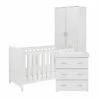 Babymore Babymore Caro 3 Piece Nursery Furniture Set With Cot Bed, Dresser And Wardrobe - White Wash 2 Babymore Babymore Caro 3 Piece Nursery Furniture Set With Cot Bed, Dresser And Wardrobe - White Wash -Push Chair Expert Sales Caro 3 Piece Room Set WHITE WASH 7 scaled 740x740 1