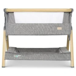 Tutti Bambini Tutti Bambini CoZee Mini Me Play Crib - Oak & Charcoal -Push Chair Expert Sales Cosee light Grey front