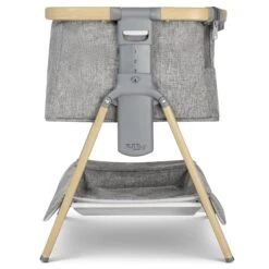 Tutti Bambini Tutti Bambini CoZee Mini Me Play Crib - Oak & Charcoal -Push Chair Expert Sales Cosee light grey side