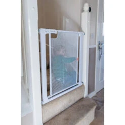 Callowesse Callowesse Metal Mesh Baby Stair Gate - Glacial White -Push Chair Expert Sales DSC 2898 png