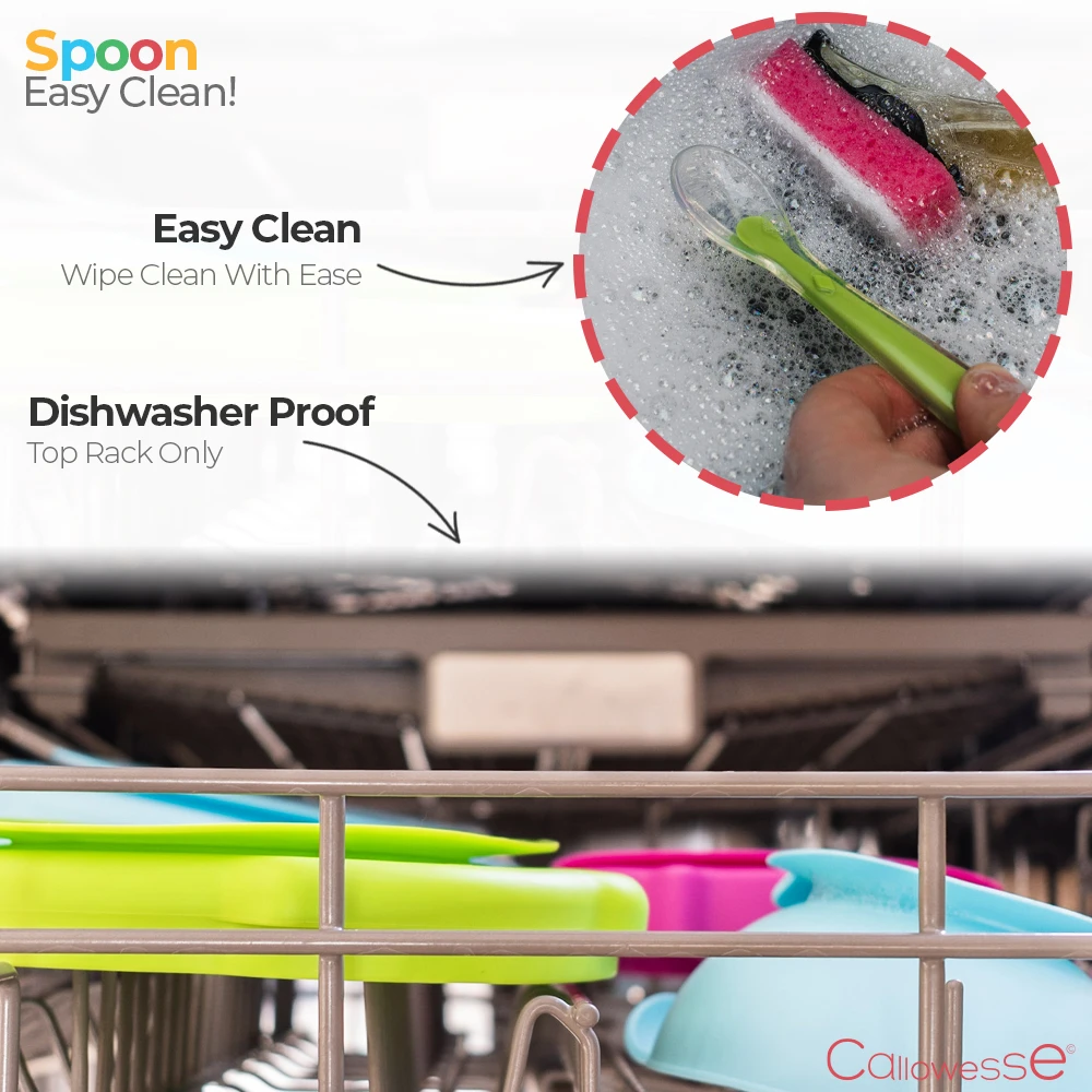 Callowesse Callowesse Silicone Weaning Spoon – Pink Callowesse Callowesse Silicone Weaning Spoon – Pink -Push Chair Expert Sales Easy Clean 7 3