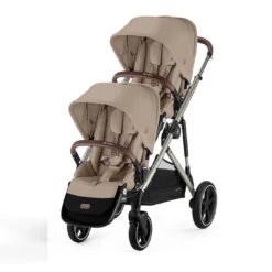 Cybex Cybex Gazelle S Twin Pushchair With Second Seat Unit - Almond Beige