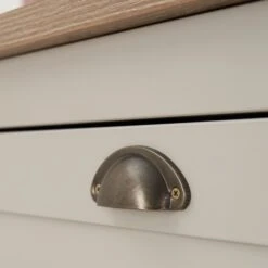 Tutti Bambini Tutti Bambini Verona 2 Piece Nursery Furniture Set With Cot Bed And Dresser - White / Oak -Push Chair Expert Sales Handle 2