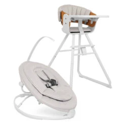 ICandy ICandy MiChair Complete All In One Highchair Bundle With Newborn Rocker - White & Pearl