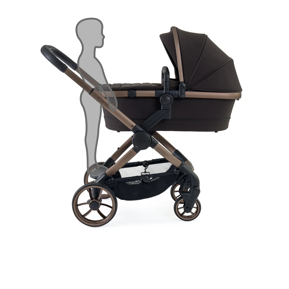 ICandy ICandy Peach 7 Complete Travel System With BeSafe Go Beyond And ISOFIX Base - Pecan -Push Chair Expert Sales Image 3 Supporting iCandy Peach 7 Pecan Profile CC PF ELV ROB 1