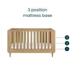 Tutti Bambini Tutti Bambini Japandi Cot Bed - Light Oak 6 Tutti Bambini Tutti Bambini Japandi Cot Bed - Light Oak -Push Chair Expert Sales Japandi Cot Bed Light Oak 13