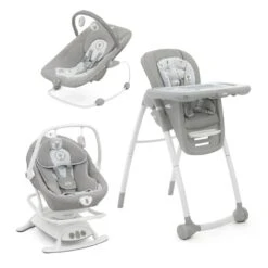 Joie Joie Baby Essentials Bundle With Wish Bouncer, Sansa 2 In 1 And Multiply 6 In 1 Highchair - Portrait