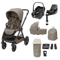 Maxi-Cosi Maxi Cosi Oxford Complete Travel System Bundle With Pebble 360 & ISOFIX Base - Twillic Truffle