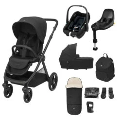 Maxi-Cosi Maxi Cosi Oxford Select Travel System Bundle With Pebble S & ISOFIX Base - Twillic Black