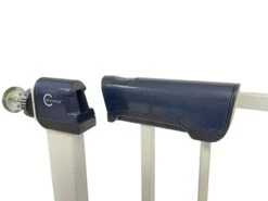 Callowesse Callowesse Kuvasz Tall & Narrow Baby Stair Gate - White 8 Callowesse Callowesse Kuvasz Tall & Narrow Baby Stair Gate - White -Push Chair Expert Sales Kuvasz Top Locking Mechanism Open scaled 3