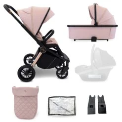 My Babiie My Babiie 450 Pushchair Bundle With Accessories - Pastel Pink
