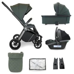 My Babiie My Babiie 450i Travel System With Infant Carrier - Forest Green