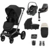 Maxi-Cosi Maxi Cosi Fame Complete Travel System Bundle With Accessories, Pebble 360 Car Seat And ISOFIX Base - Twillic Black -Push Chair Expert Sales Maxi Cosi Fame Complete Travel System Bundle with Pebble 360 Car Seat and ISOFIX Base Twillic Black
