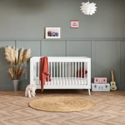 Obaby Obaby Maya Cot Bed - Nordic White -Push Chair Expert Sales Maya Cot Bed white Nordic Obaby