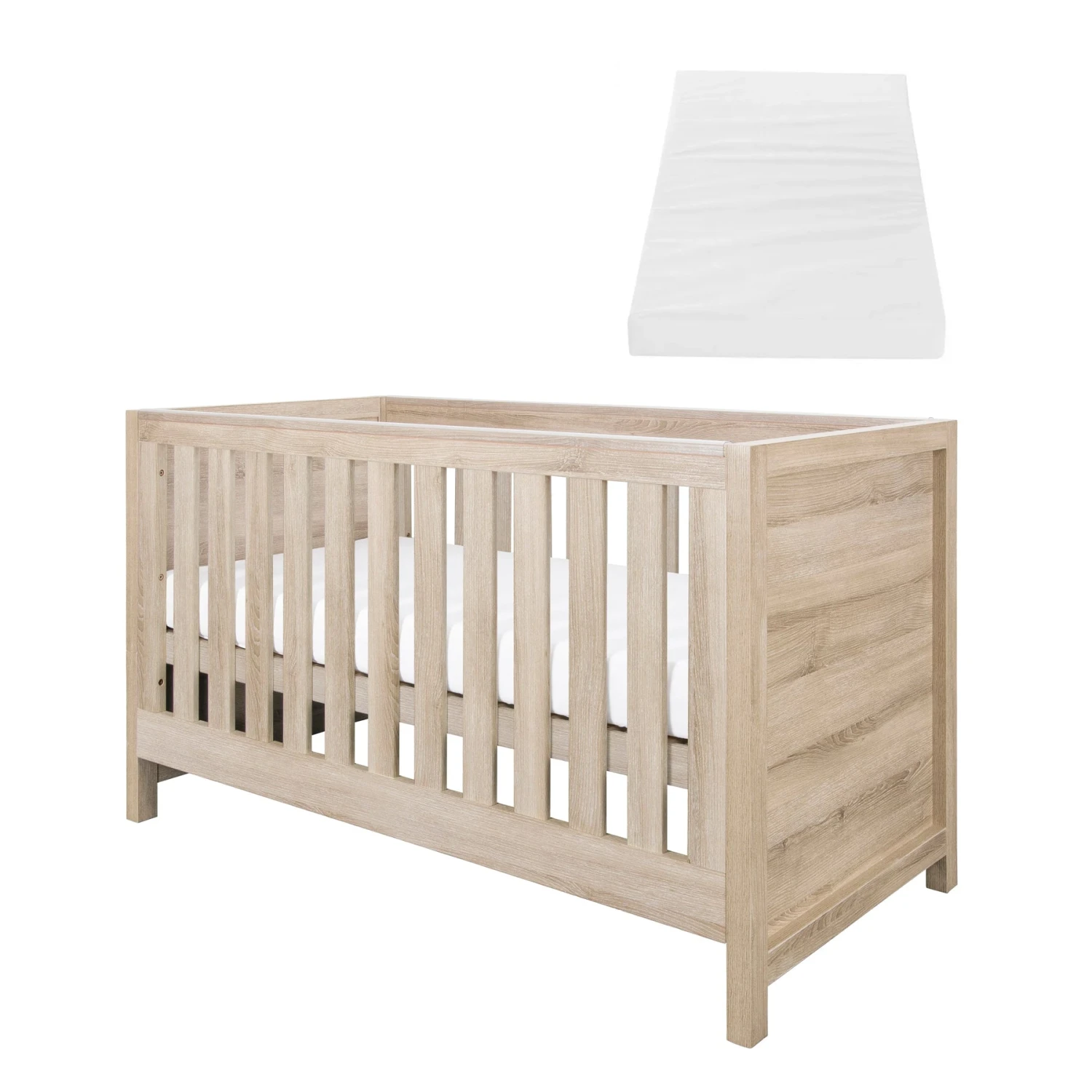 Tutti Bambini Tutti Bambini Modena Cot Bed - Oak Tutti Bambini Tutti Bambini Modena Cot Bed - Oak -Push Chair Expert Sales Modena cotbed oak foam mattress