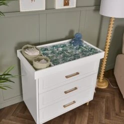 Obaby Obaby Orla Dresser/Changing Unit - White & Oak -Push Chair Expert Sales Obaby Orla Changing Unit Top Square