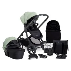ICandy ICandy Orange 4 Single To Double Pushchair Bundle With Accessories - Pistachio
