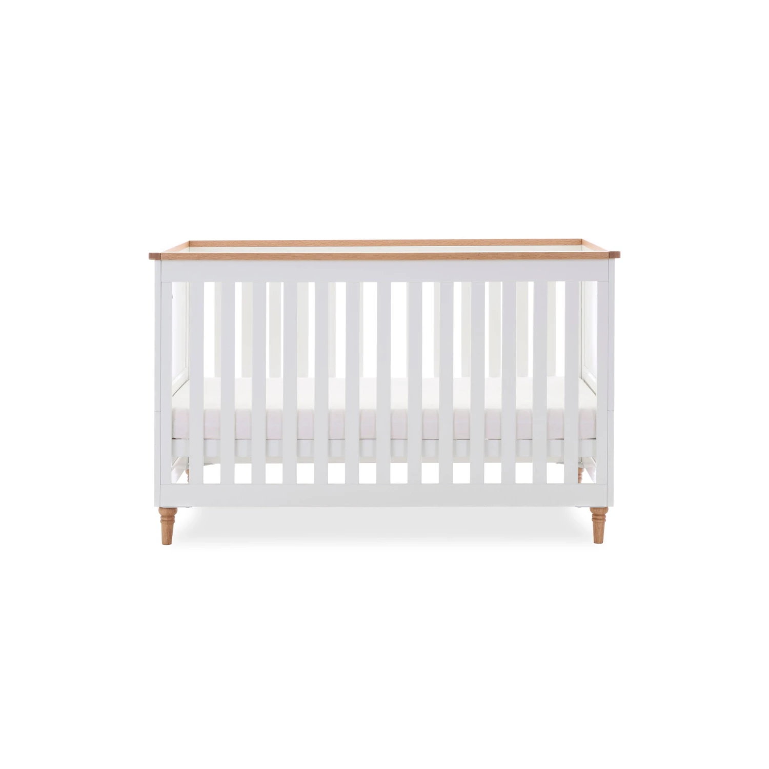 Obaby Obaby Orla Cot Bed - White & Oak Obaby Obaby Orla Cot Bed - White & Oak -Push Chair Expert Sales Orla White Cotbed 03 1 1
