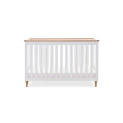 Obaby Obaby Orla Cot Bed - White & Oak 4 Obaby Obaby Orla Cot Bed - White & Oak -Push Chair Expert Sales Orla White Cotbed 04 1 1