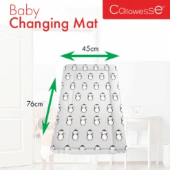 Callowesse Callowesse Soft Foam Baby Changing Mat - Grey Penguin -Push Chair Expert Sales Penguins Dimensions
