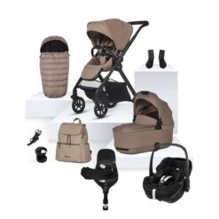 Silver Cross Silver Cross Reef 2 Ultimate Travel System Bundle With Maxi Cosi Pebble Pro2 Car Seat And ISOFIX Base - Mocha