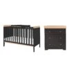 Tutti Bambini Tutti Bambini Rio 2 Piece Nursery Furniture Set With Cot Bed, Cot Top Changer And Dresser - Slate Grey / Oak