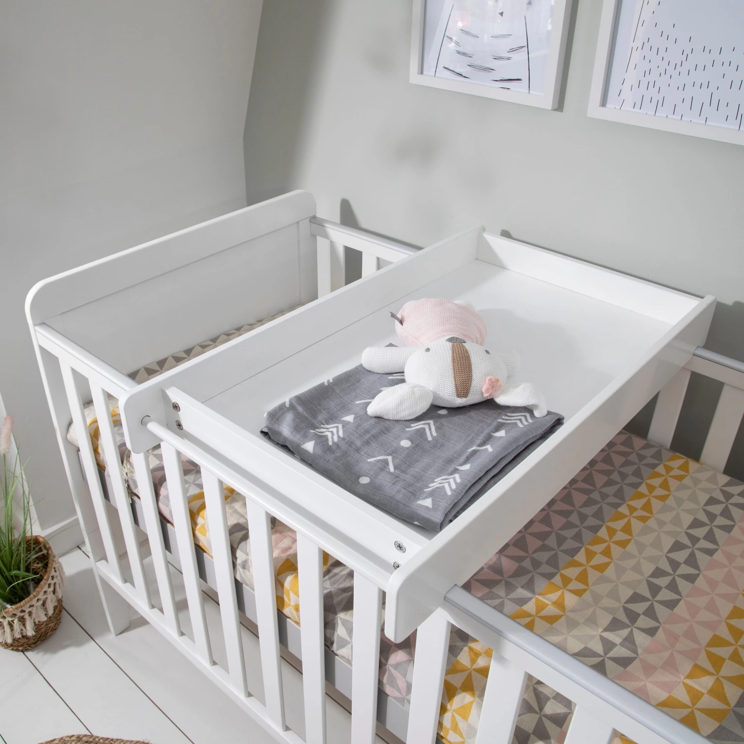 Tutti Bambini Tutti Bambini Rio Cot Bed with Cot Top Changer & Mattress - White Tutti Bambini Tutti Bambini Rio Cot Bed With Cot Top Changer & Mattress - White -Push Chair Expert Sales Rio CB White 3 scaled